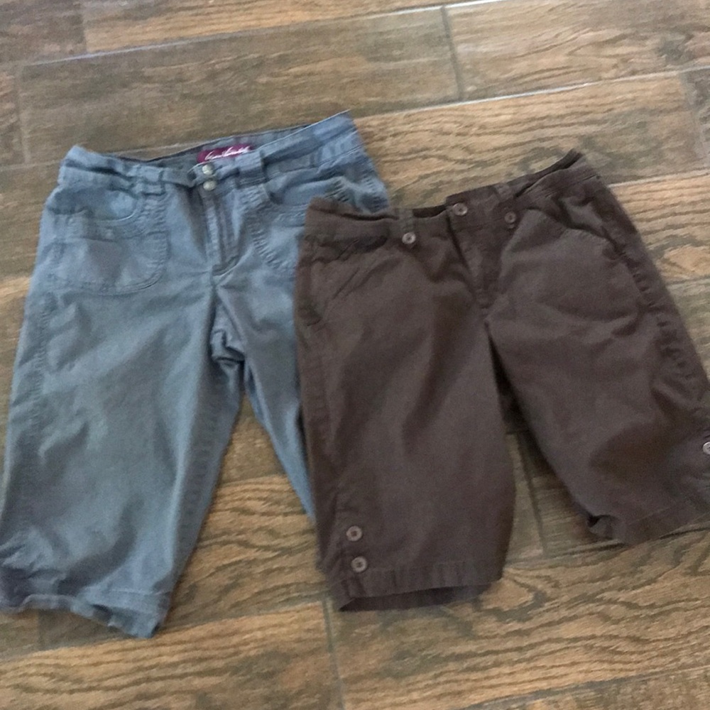 Gloria Vanderbilt Bermuda shorts grey and brown